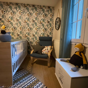 Chambre enfant theme jungle nature