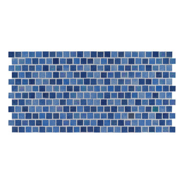 Bathroom Wall- Hawaiian Sky 1X1X4mm Glass Mosaic