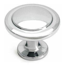 Cosmas - Cabinet Knob, 1-1/4" Diameter, Polished Chrome, Set of 10 - Cabinet And Drawer Knobs