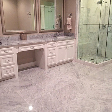 Carrara Marble Master Bathroom