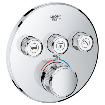 Grohe 29 138 Grohtherm Triple Function Thermostatic Valve Trim - Starlight
