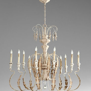 Cyan Design Motivo 10 Light Chandelier in Persian White
