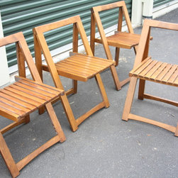 Vintage Teak Foldable Table and 4 Folding Chairs - Products