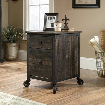 Pemberly Row 2 Drawer Mobile File Cabinet in Carbon Oak