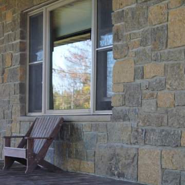 Castle Ridge and Baltic Hills Real Stone Veneer Blend Front Porch Accent Wall