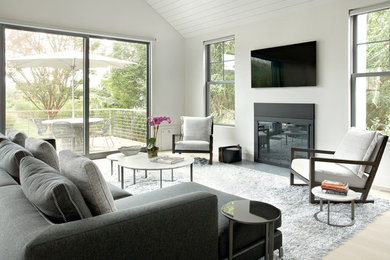 Living room - contemporary living room idea in New York
