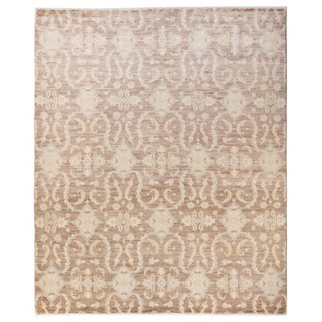 Eclectic, One-of-a-Kind Hand-Knotted Area Rug Brown, 8'0"x10'0"