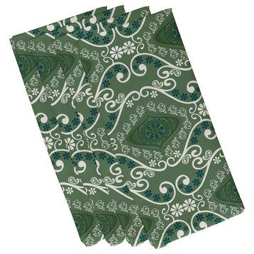 Illuminate, Print Napkin, Set of 4, Green