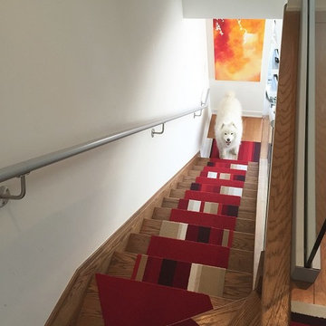 Stair Treads using FLOR Carpet Tiles