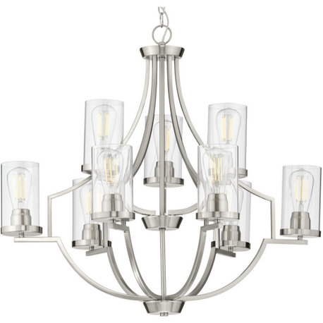 Lassiter Collection Nine-Light Brushed Nickel Chandelier