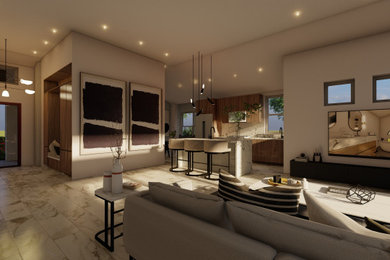 Living room - modern living room idea in Tampa