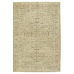 Jaipur Living - Jaipur Living Ginerva Hand-Knotted Oriental Area Rug, Cream/Green, 10'x14' - The Salinas collection is punctuated by traditional, intricate details and a soft, hand-knotted wool construction. The neutral Ginerva rug makes a transitional statement with green-gray and cream hues and vintage motifs. This durable, artisan-made rug boasts a distressed look for an Old World vibe in contemporary spaces.