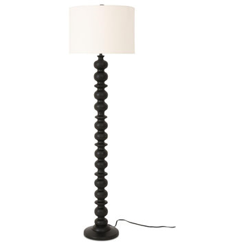 Gwen 1 Light Floor Lamp, Black