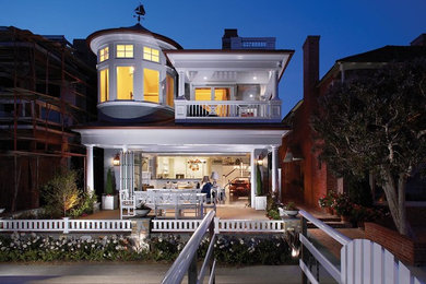 Beach style exterior home photo in Orange County