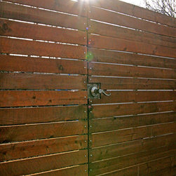 Wood + Metal Gate - Home Fencing And Gates