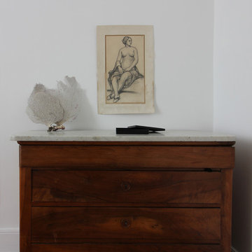 Décoration et aménagement chambre parentale avec tête de lit gris ardoise