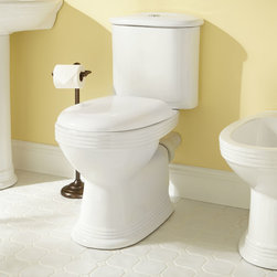 EBLER EUROPEAN REAR OUTLET TWO-PIECE ELONGATED TOILET - ADA COMPLIANT - Toilets