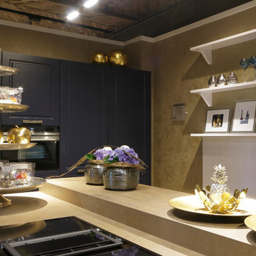 blue vintage kitchen