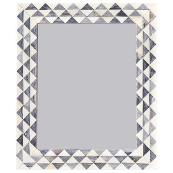 Varuna 8"x10" Gray and White Picture Frame Handcrafted Bone
