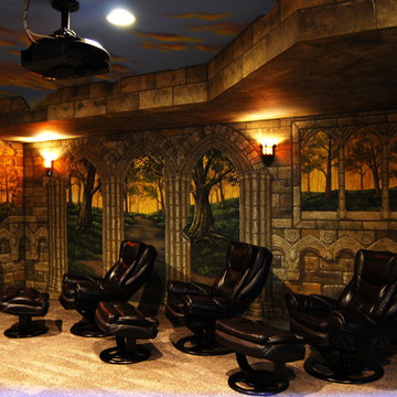 Game of Thrones Home Theater Mural by Tom Taylor of Wow Effects in Virginia.