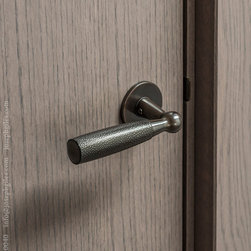 Joseph Giles BENNETT Lever handles dark bronze and faux shagreen - Door Handles