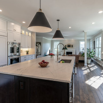 Spacious and Elegant White and Black Kitchen in Leesburg VA