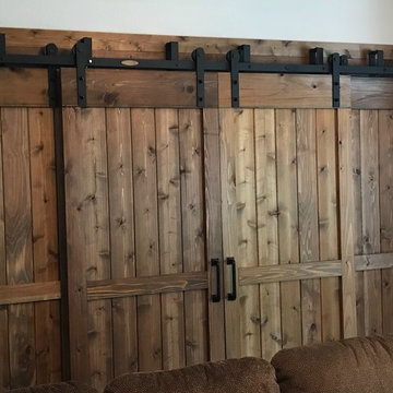Double Bypass Barn Door Walnut
