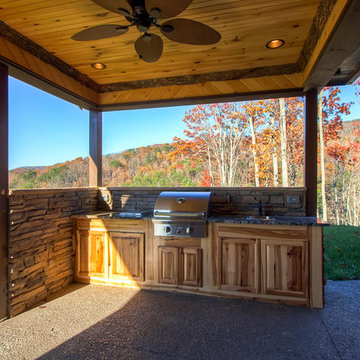 Hickory cabinets, Sedna Granite with Chiseled Edge