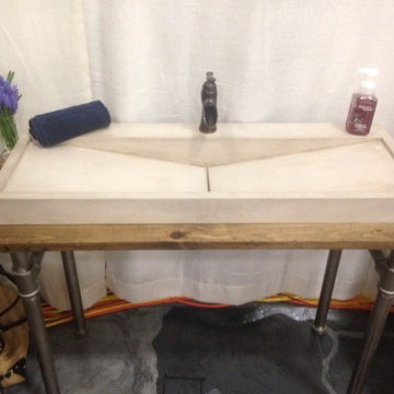 Custom Concrete Double Ramp Sink