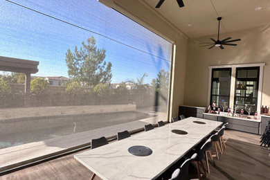 Example of a large minimalist home design design in Orange County