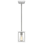 Golden Lighting - Golden Lighting 2072-M1L BLK Wesson - 1 Light Mini Pendant - Wesson is a clean contemporary collection with a smooth black finish. The industrial look is enhanced by the exposed medium-based bulbs inside the square tubing of the open, geometric cages. Complete the modern, rustic look by installing Edison Bulbs. This mini pendant can be hung alone or in a group.  No. of Rods: 4  Assembly Required: TRUE