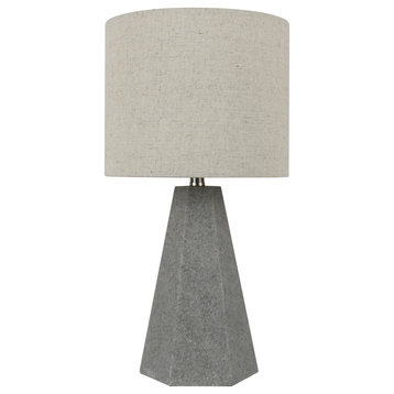 Cemento 15 1/2" Table Lamp in Natural Stone Finish