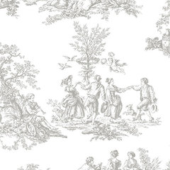 AT4229 Ashford Toiles Champagne Toile Wallpaper by York