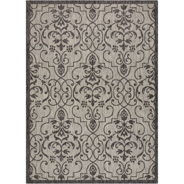 Nourison Garden Party GRD04 Ivory/Charcoal 7'10" x 10'6" Area Rug