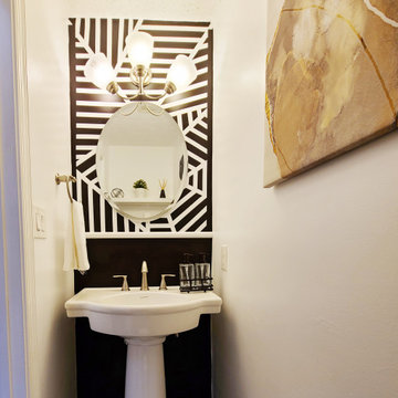 Black and White Geometric Bathroom