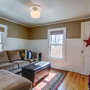 To keep the living room about interaction, an unused bedroom becomes a TV room.