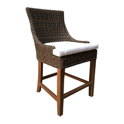 OUTDOOR ALFRESCO COUNTER STOOL - CROCODILE RATTAN - Products