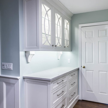 Wet Bar with Glass Cabinets
