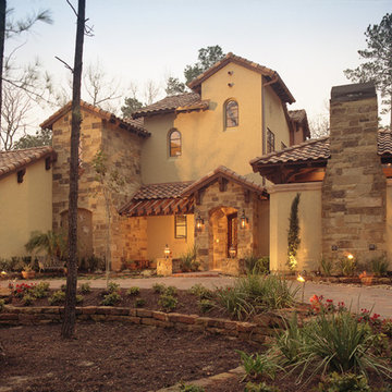 The Woodlands Texas Tuscan Style Home on Golf Course
