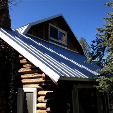 Evergreen - Metal Roof on Log Cabin