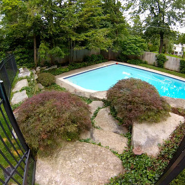 Birmingham MI Custom Stone Walls w/ Pool