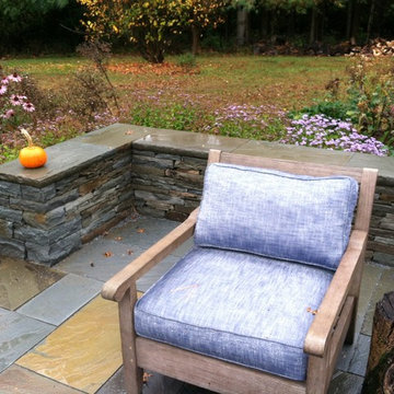 Willistown/Malvern native perennial garden and bluestone patio