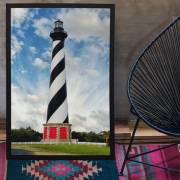 Cape Hatteras Lighthouse Coastal Beach - Shore Landscape Photograph Wall Art