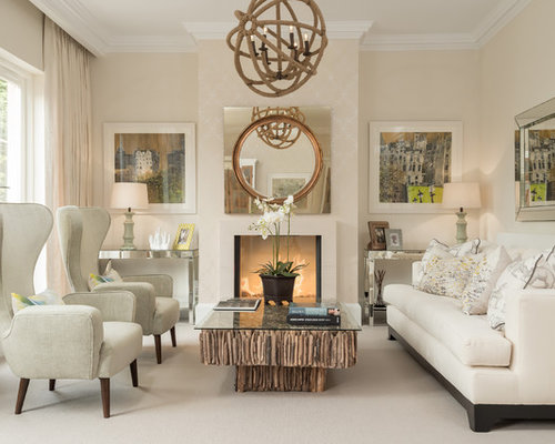 Beige Living Room Design Ideas, Renovations & Photos with ...