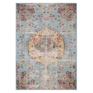 Spring Collection Vintage Medallion Indoor Outdoor Rug, 3'11