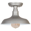 Kimball 1-Light Indoor Semi-Flush Ceiling Mount Light, Coffee Bronze, Galvanized