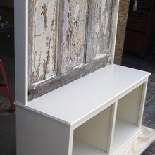 old door bench seating
