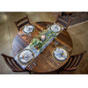 Granby Barnwood Round Dining Table, Provincial, 54x54, 2 Middle Leaves