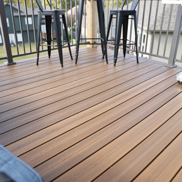 Sophisticated Simplicity - Spiced Teak Composite Decking & A210 Aluminum Railing