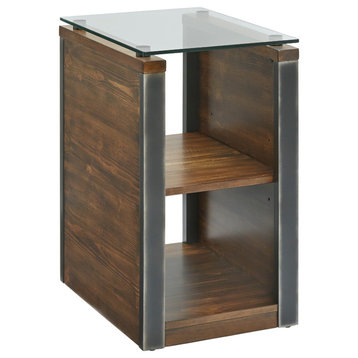Midtown Glass Chairside Table